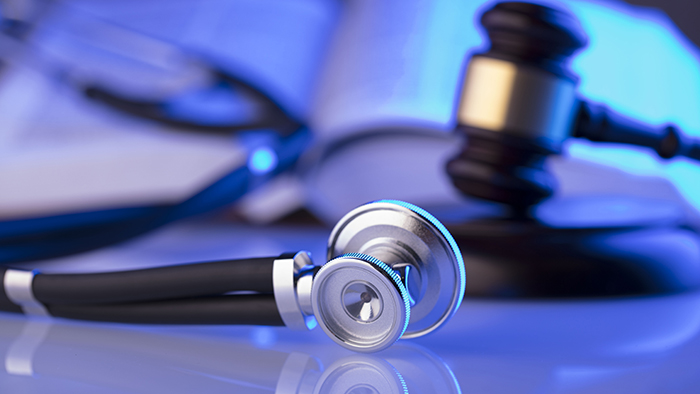 stethoscope and gavel