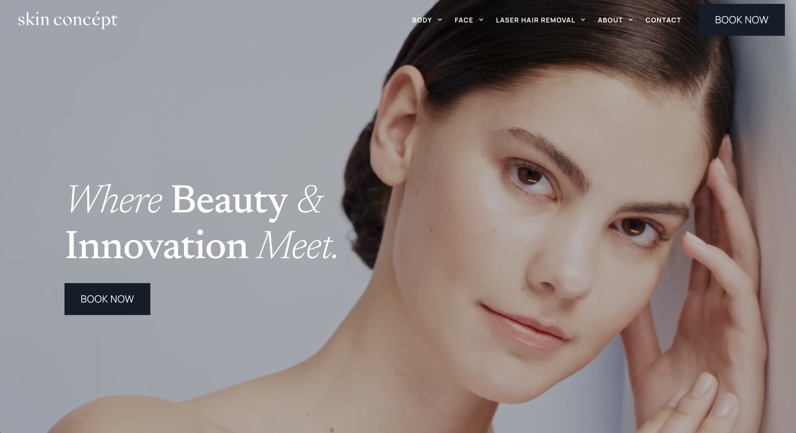 Skin Concept & Laser webpage