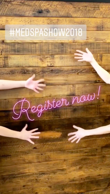 Register for med spa show 2018