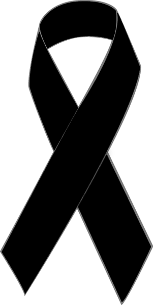 Black skin cancer ribbon